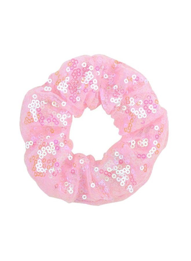 Jeffan 12 Pcs Sequin Scrunchies Bridesmaid Scrunchies Elastics Ponytail Holders Hair Wrist Ties Bands Cloth Scrunchies for Show Gym Dance Party Club Girl Women - Image 3
