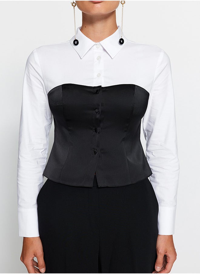 Black-White Fitted Shirt TPRAW24GO00006 - pzsku/Z2F07CA66100C3552D67FZ/45/_/1730941939/1721476f-fa18-4be6-983e-78a0d4c64dc4