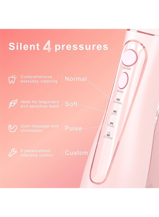 Oralfree Water Dental flosser Teeth Picks - Braces Cordless Oral Irrigator Portable Rechargeable Travel Irrigation Cleaner IPX7 Waterproof Electric Professional Flossing Teeth Cleaning for Home - Image 3