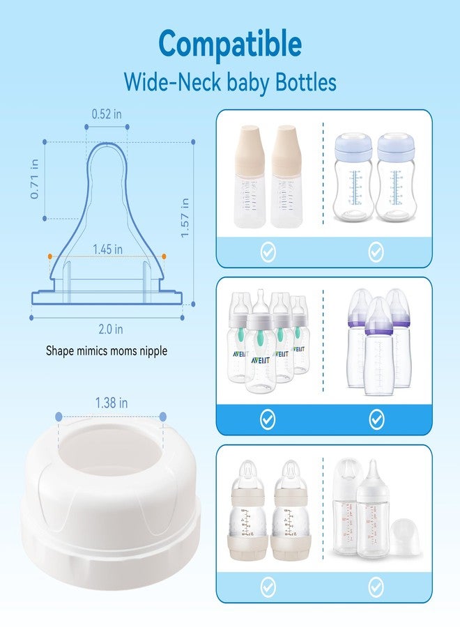 Gotocut Bottle Nipples Slow Flow Nipple Level 1, 0m+, Compatible with Wide-Neck Baby Bottle, 9 Count - Image 2