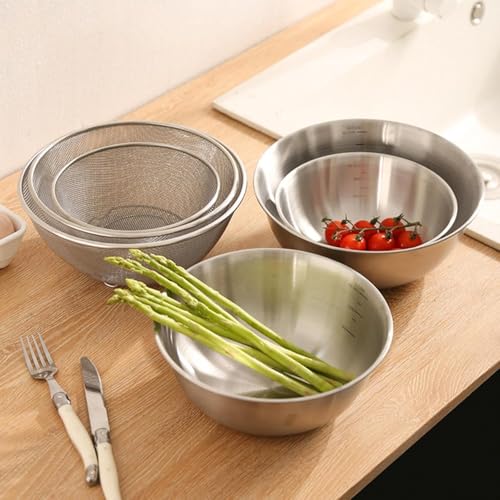 Valajogi Fine Mesh Strainer for Kitchen Colander Bowl,Metal Net Baskets with Resting Base-Strain,Drain,Kitchen Oil Filter Tray, Air Fryer Mesh Pan,Draining Basket for Fried Food,Cooking Net Strainer - Image 4