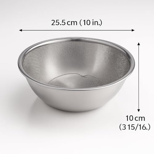 Valajogi Fine Mesh Strainer for Kitchen Colander Bowl,Metal Net Baskets with Resting Base-Strain,Drain,Kitchen Oil Filter Tray, Air Fryer Mesh Pan,Draining Basket for Fried Food,Cooking Net Strainer - Image 2
