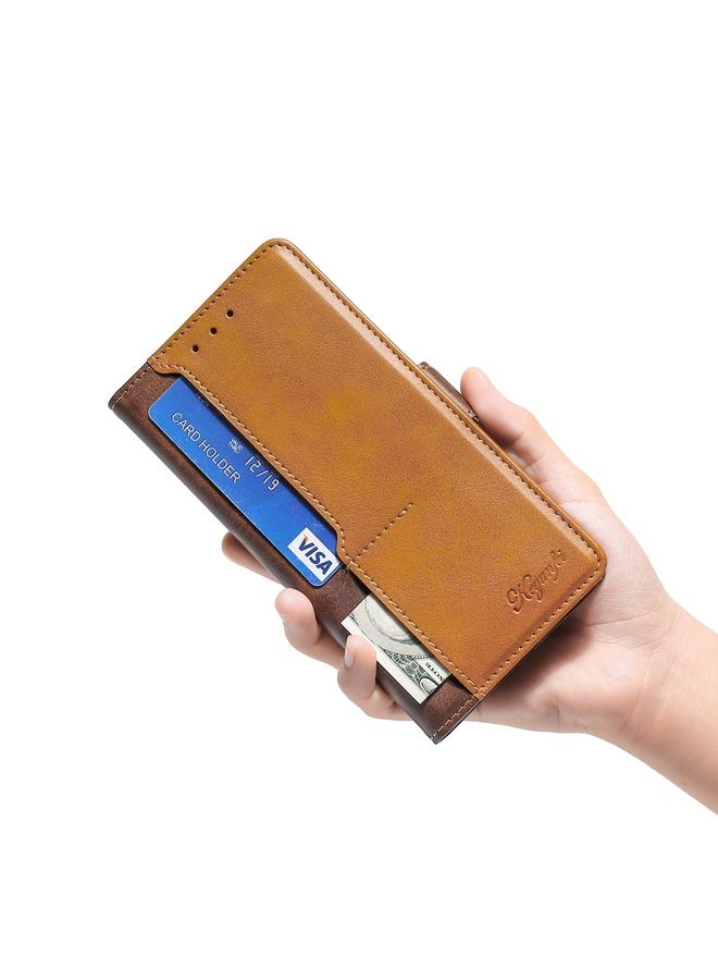 S-TOP Case For iPhone 14 Pro Max Contrast Color Side Buckle Leather Phone Case - Image 4