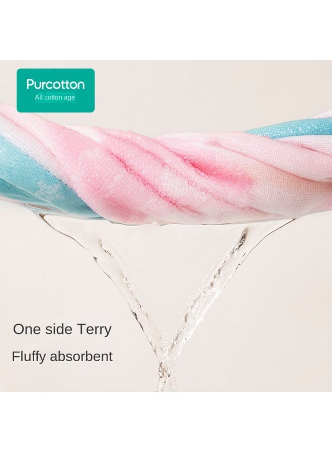 purcotton Cotton】children's Gauze Loop Handkerchief, Soft And Skin-friendly Drool Bib, Baby Face Wash Cloth - Image 4