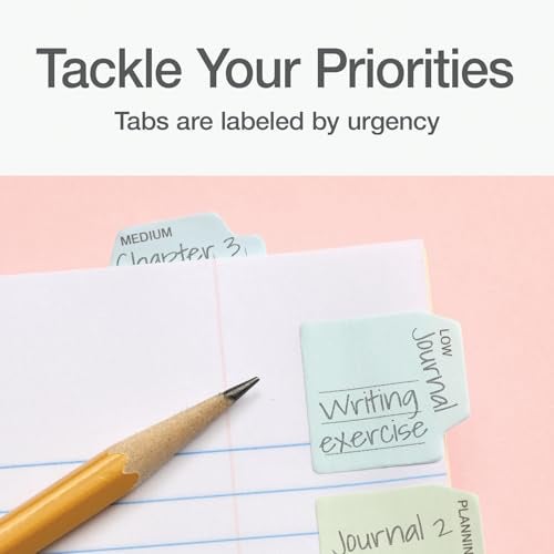 Redi-Tag Mini Priority Tabs, Small Flags for Journals and Notebooks, Small Sticky Notes, School & Office Supplies, Adhesive Tabs for Organization, 150 per Pack, 6 Assorted Colors, 1" x 1" (1009678) - Image 3