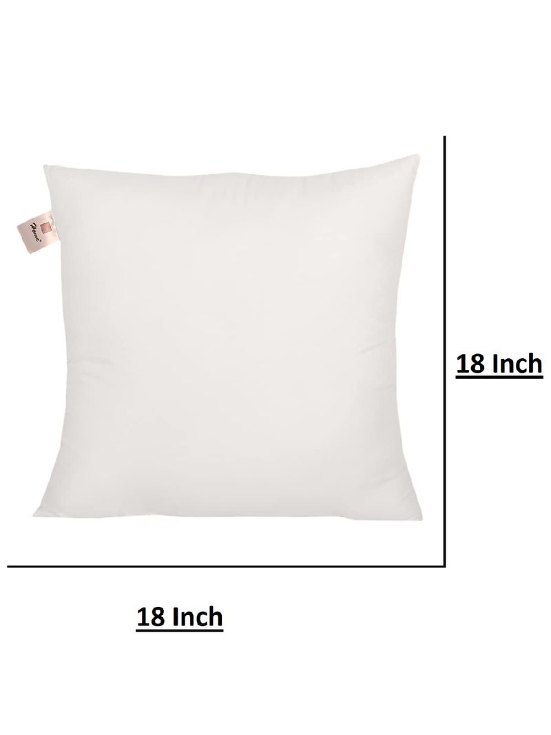 Home-The Best is for You Microfiber Cushion Insert Extra Soft, White (Pack of 2, 18x18 Inch) - Image 2