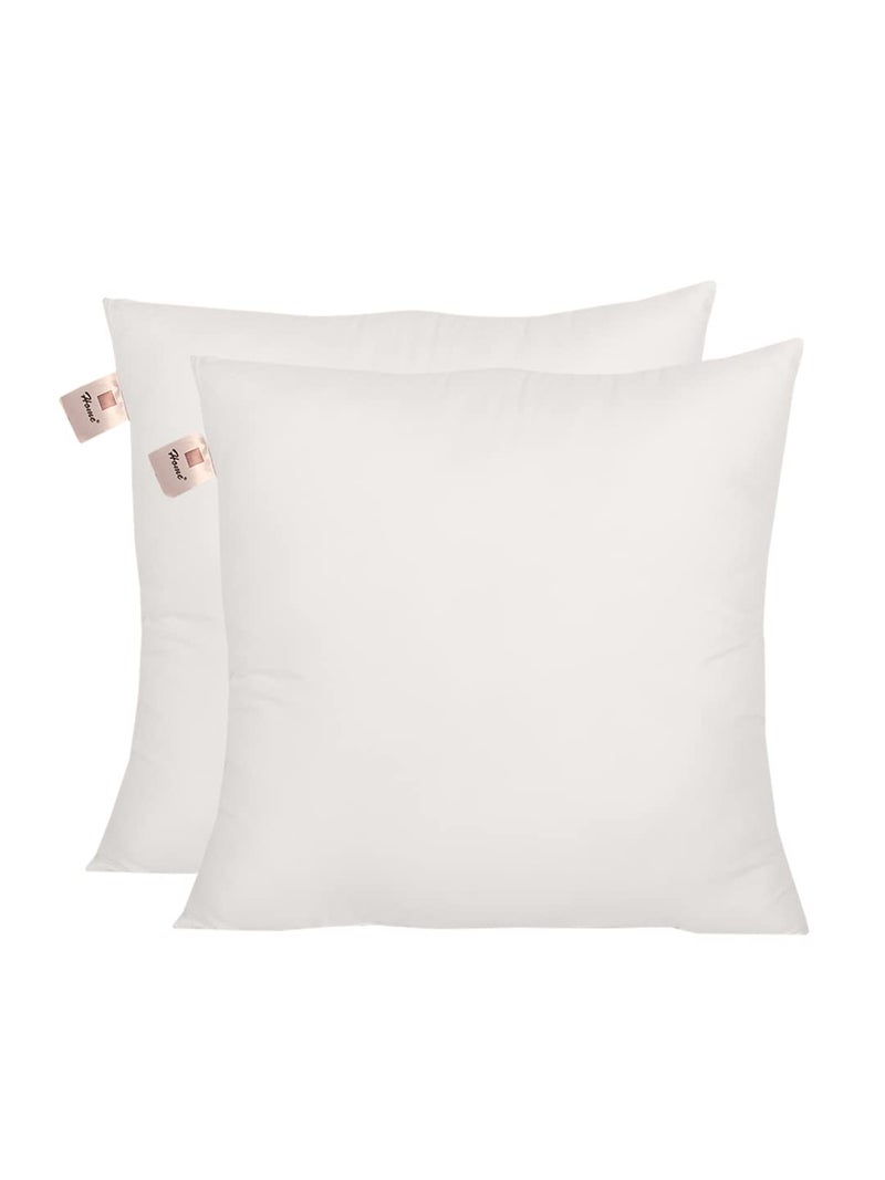 Home-The Best is for You Microfiber Cushion Insert Extra Soft, White (Pack of 2, 18x18 Inch) - Image 1