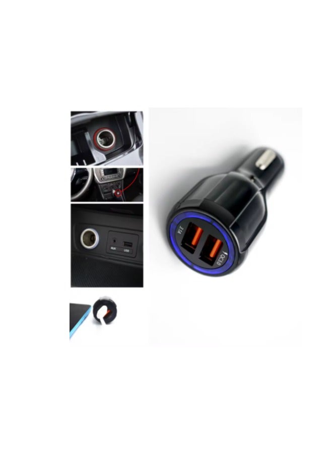 Car USB Charger Quick Charge 3.0 2.0 Mobile Phone Charger 2 Port USB Fast Car Charger 