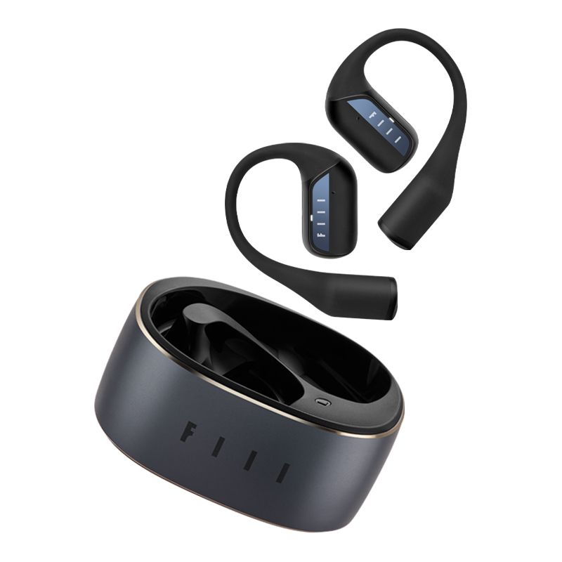 Fiil GS Open-Ear Bluetooth 5.3 Bone Conduction Wireless Headphones, Black - Image 1
