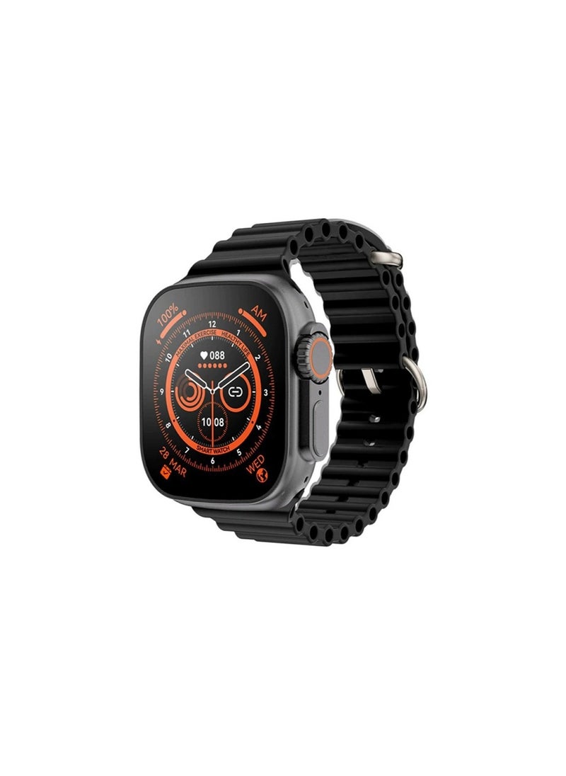 BSNL - BSNL Unisex 8 +1 Ultra 11 Smart Watch 49mm with 7 Straps 2.0 Inch INFINITE Full Touch Color Screen Bluetooth Calling Health and Sports Smartwatch Black - Image 1