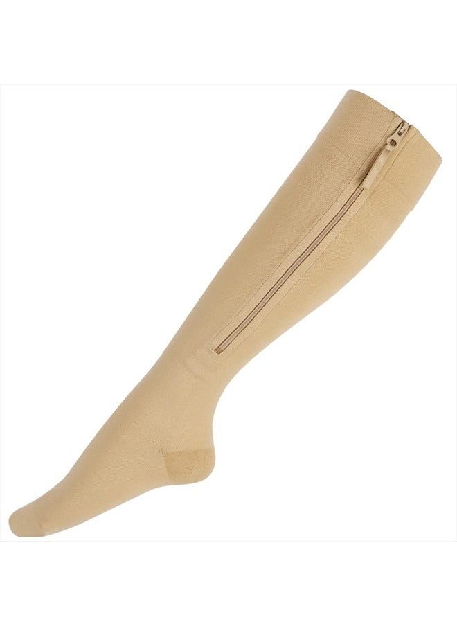 Ailaka Zipper Compression Socks for Men Women - 20-30 mmHg Close Toe Knee High Medical Compression Socks with Zipper, Zip Up Socks for Varicose Veins, Edema, Recovery, Pregnant, Nurse  - Image 5