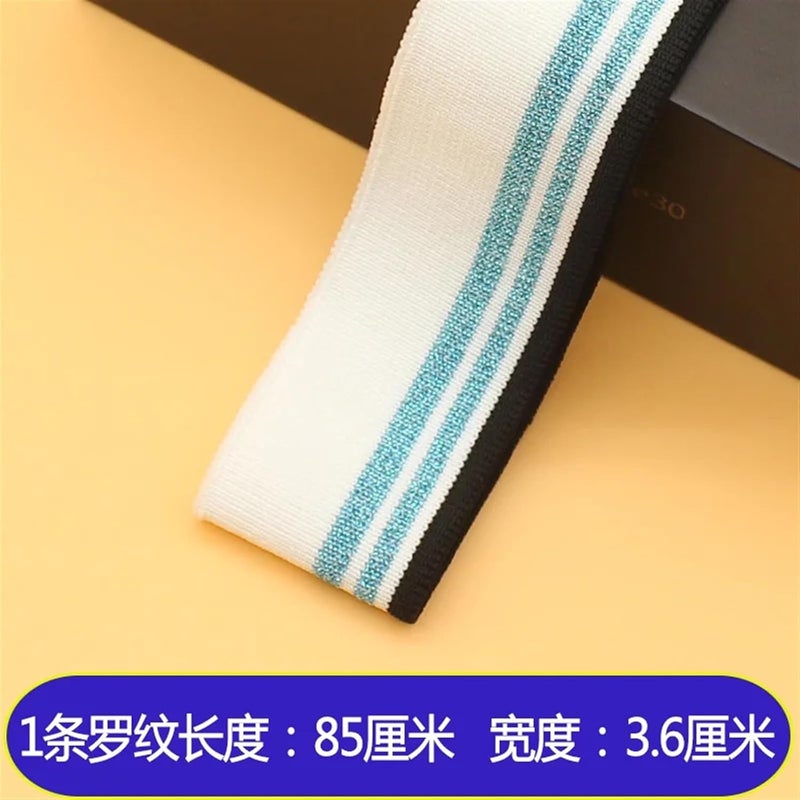 Elastic Ribbed Cuffs Ribbed Colorful Fabric Knitted Strip Rib Soft DIY Cloth Accessories Collar Cuffs Hem Bottom Polyester Elastic for Sewing(Color-21) - Image 4