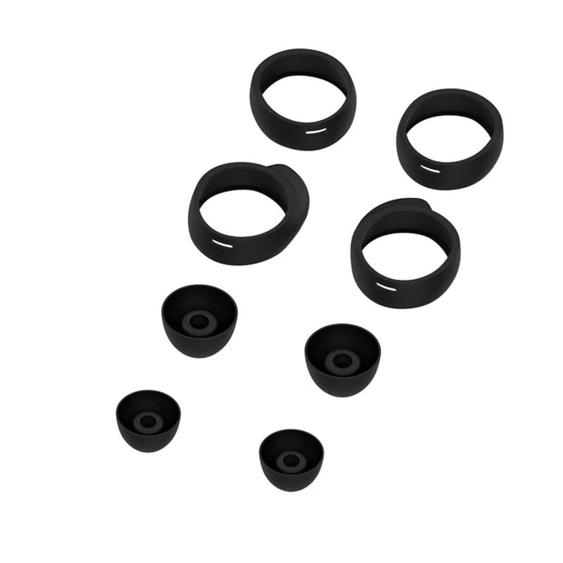 Premium Silicone Earbud Covers Replacement Tips Comfortable Durable Compatible Galaxy Buds Black - Image 2