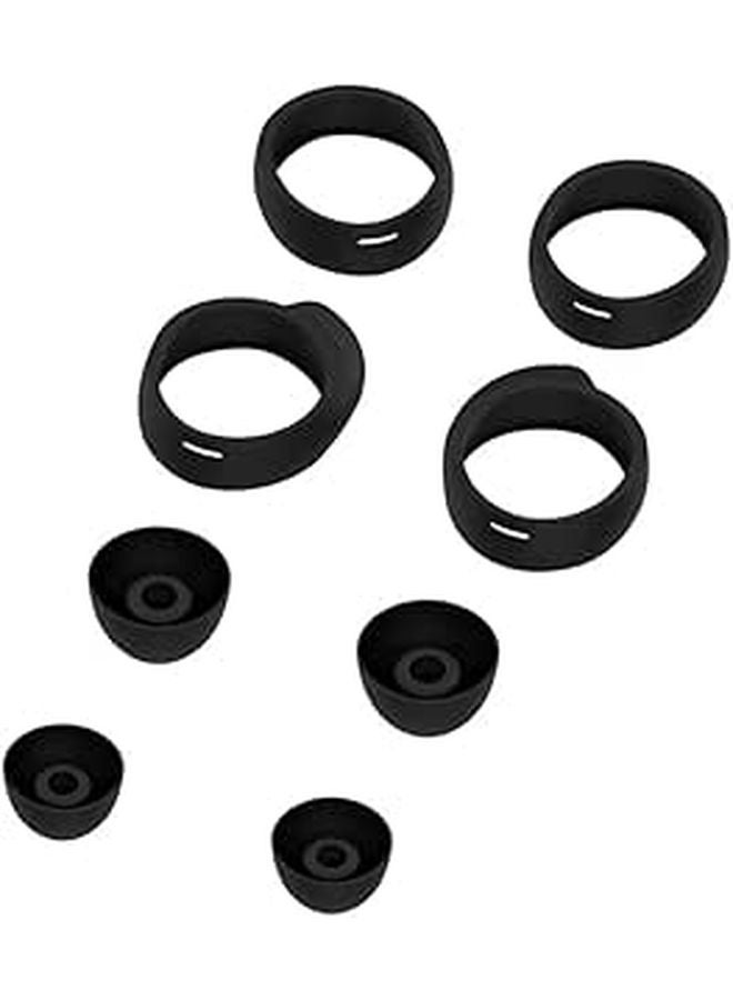 Premium Silicone Earbud Covers Replacement Tips Comfortable Durable Compatible Galaxy Buds Black - Image 1