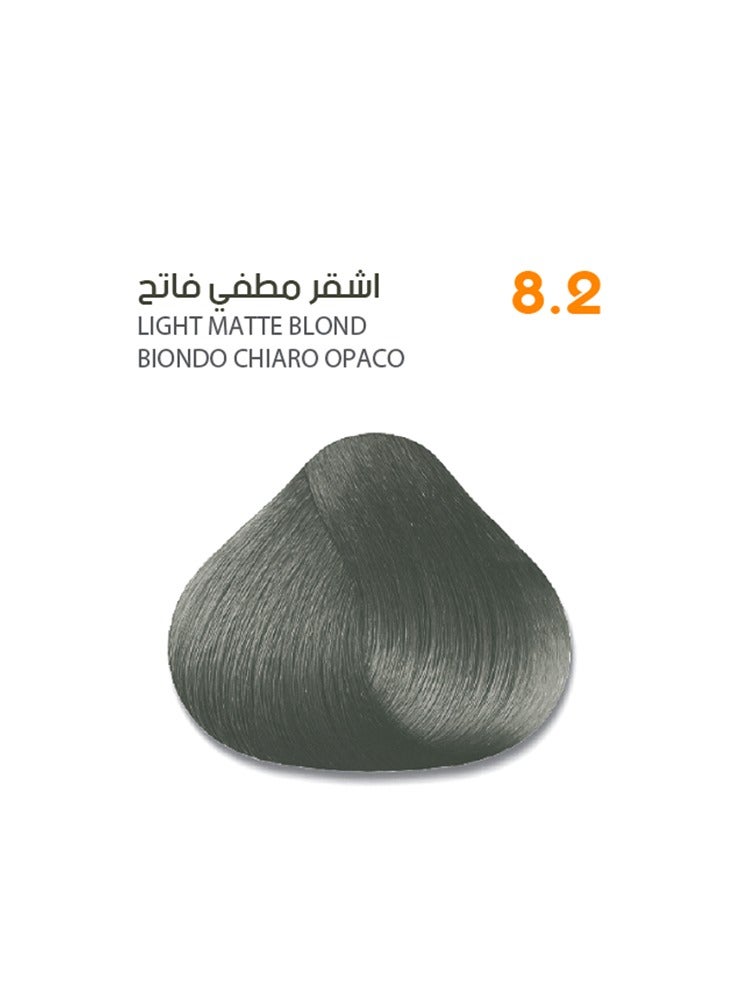 SAVOO Hair Color Cream 8.2 Light Matte Blond w/ - Herbal Extracts & Plex 100ml - Image 1