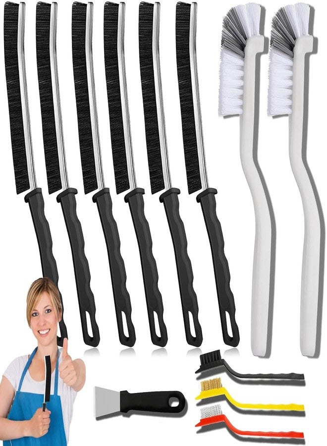 LLQ Crevice Cleaning Brush Set, Multi-Purpose Hard Bristle Brushes for Deep Cleaning Kitchen, Bathroom, Grout, Sink, Cup, Teapot, Bottle, Blender, Corners, Tight Spaces & More (12 - Image 1