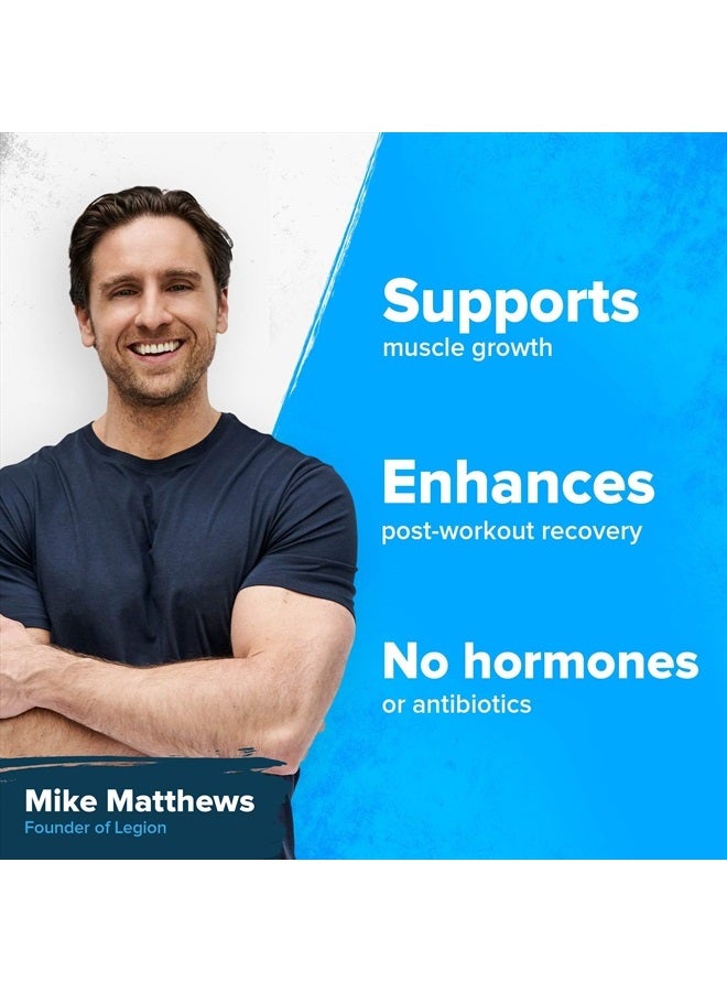 Legion Whey Protein Powder Chocolate - Whey+ Isolate Protein Powder - Protein Isolate from Grass Fed Cows - Non-GMO, Lactose-Free, Sugar-Free Protein Powder Dietary Supplement (79 Servings) - Image 5