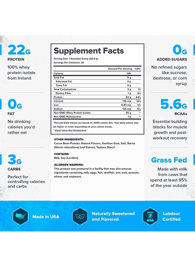 Legion Whey Protein Powder Chocolate - Whey+ Isolate Protein Powder - Protein Isolate from Grass Fed Cows - Non-GMO, Lactose-Free, Sugar-Free Protein Powder Dietary Supplement (79 Servings) - Image 4