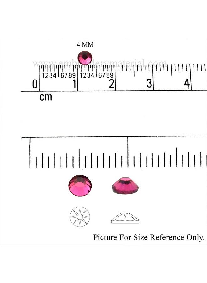 إمبرويدوري ماتيريال مادة التطريز، أحجار الراين الكريستالية الدائرية الزجاجية اللامعة، لصنع المجوهرات، والتطريز، وتصميم الفساتين، والحرف اليدوية، وتصميم الأظافر (لون الجمشت، 3 مم، SS10، 1440 قطعة) - Image 3