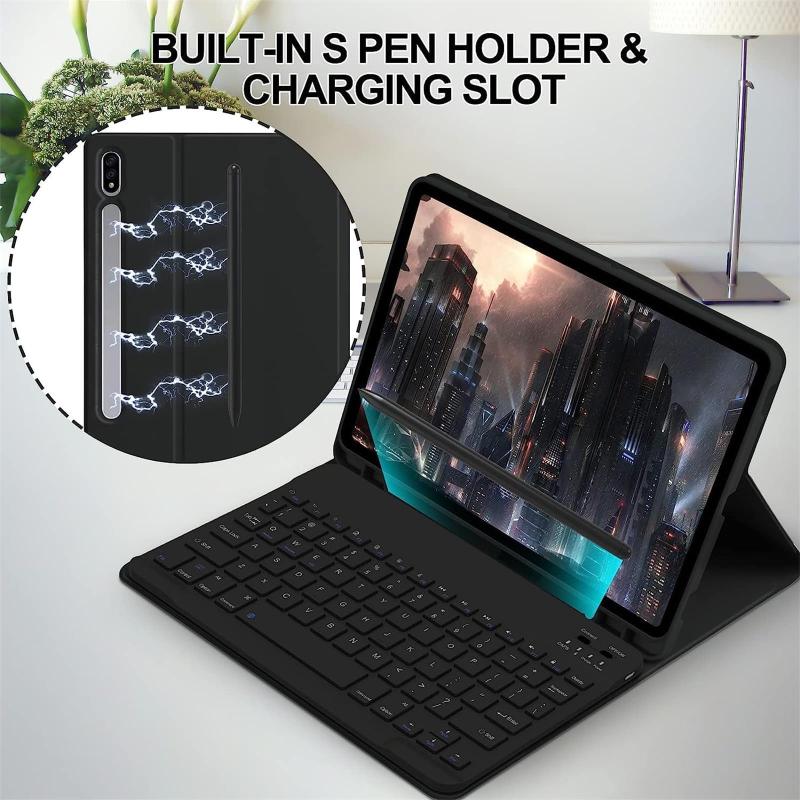 Galaxy Tab S9 Case With Keyboard - 80-Day Standby Time 60-Hour Continuous Use Magnetic Attachment Card Slot S Pen Holder for Office Work Daily Use Travel - Image 2