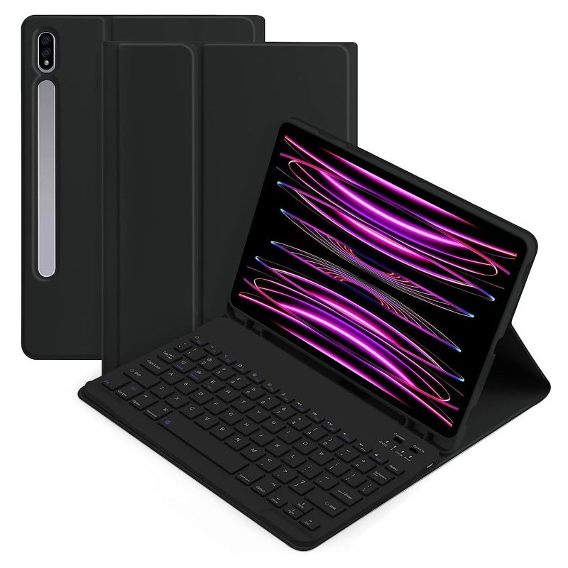 Galaxy Tab S9 Case With Keyboard - 80-Day Standby Time 60-Hour Continuous Use Magnetic Attachment Card Slot S Pen Holder for Office Work Daily Use Travel - Image 1