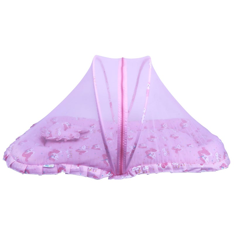 1ST STEP 100% Muslin Premium Baby Bedding Set with Mosquito Net |100% Insect Protection with Zip Closure & Baby Pillow (PK, Large Single) - Image 3