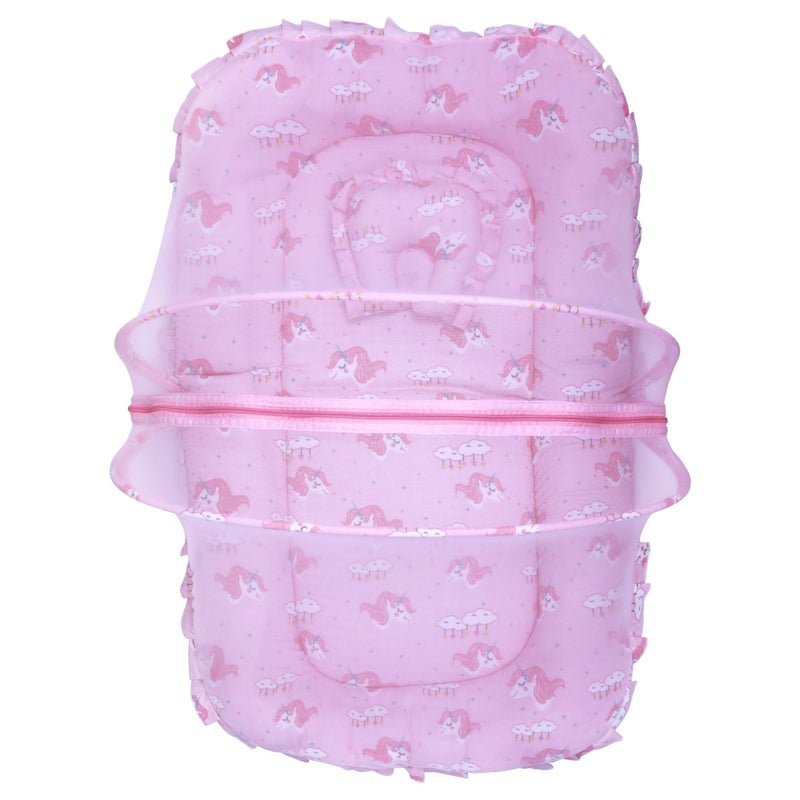 1ST STEP 100% Muslin Premium Baby Bedding Set with Mosquito Net |100% Insect Protection with Zip Closure & Baby Pillow (PK, Large Single) - Image 4