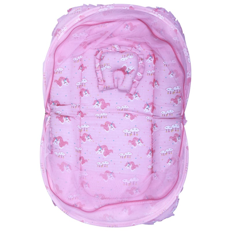 1ST STEP 100% Muslin Premium Baby Bedding Set with Mosquito Net |100% Insect Protection with Zip Closure & Baby Pillow (PK, Large Single) - Image 5