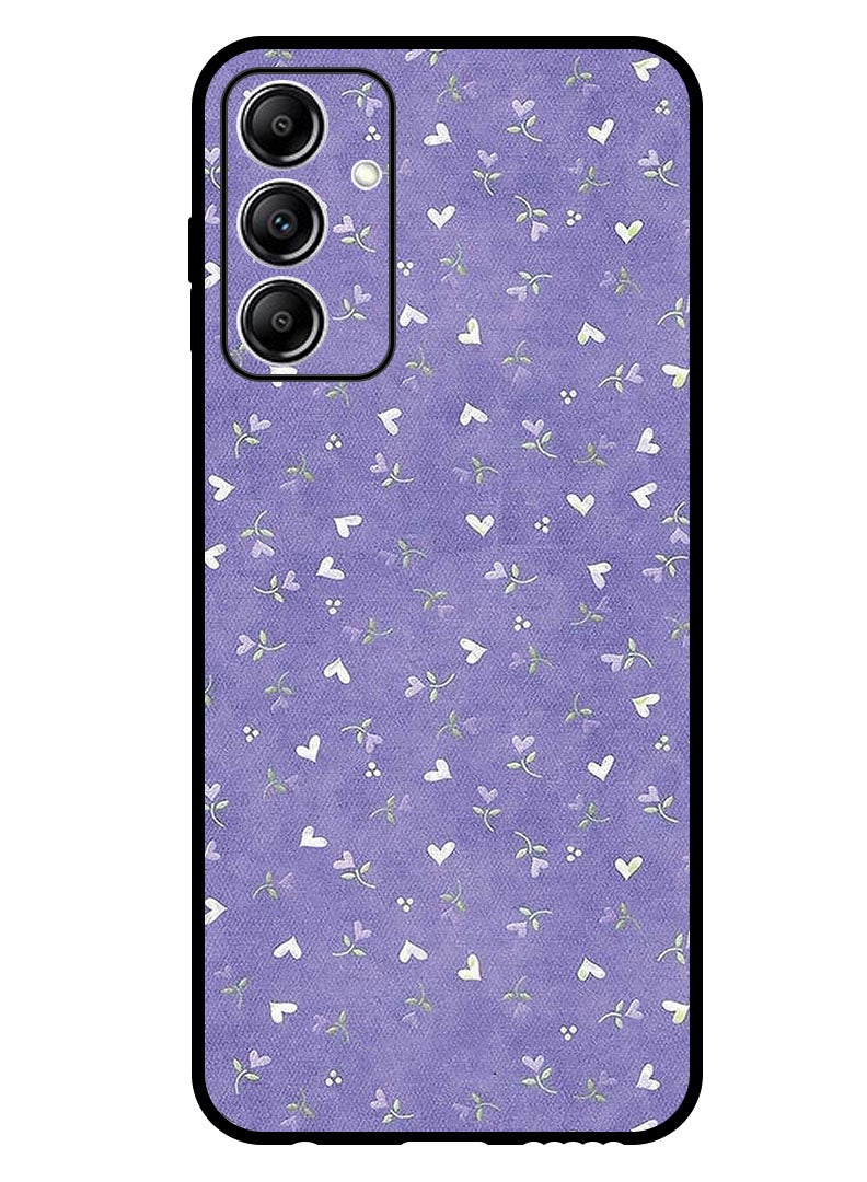 Theodor Protective Case Anti Scratch Shock Proof Bumper Cover For Samsung Galaxy A55 Hearts Purple Background - Image 1