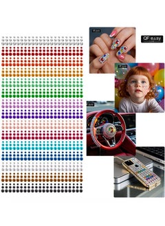 Generic Crystals Rhinestones Kids Stickers 900PCS 15 Colors 3 Sizes Crafts Jewels Sticker Colorful Gem Diamond Makeup Face Eyes Jewels Nail Art Sticker  - Image 2