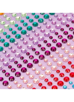 Generic Crystals Rhinestones Kids Stickers 900PCS 15 Colors 3 Sizes Crafts Jewels Sticker Colorful Gem Diamond Makeup Face Eyes Jewels Nail Art Sticker  - Image 5