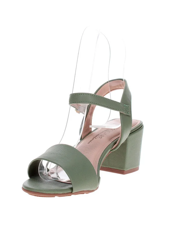 MODARE Modare Ladies Mid Heel Sandals Sage | Made In Brazil