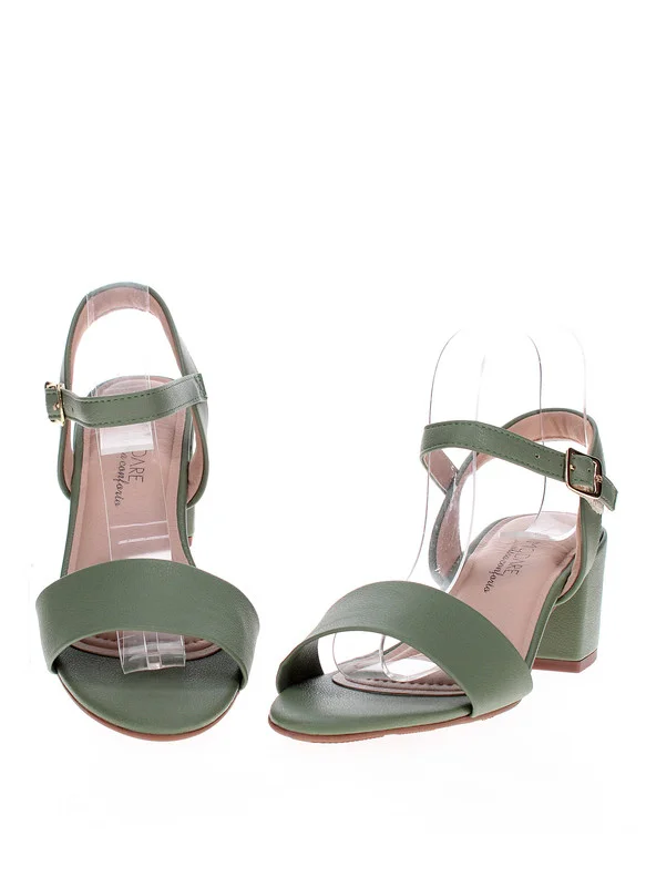 MODARE Mid Heels Sandals for Women – Sling Back Heel Sandals for Girls with Ankle Strap