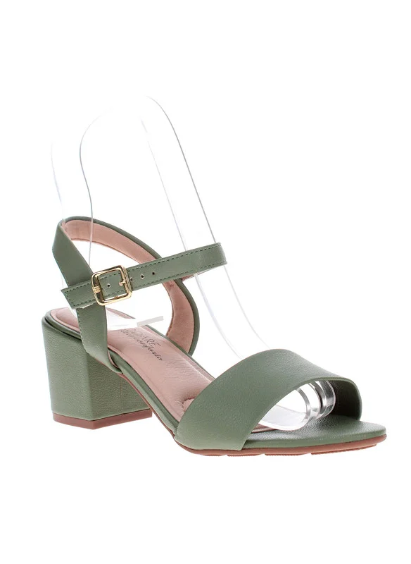 MODARE Modare Ladies Mid Heel Sandals Sage | Made In Brazil