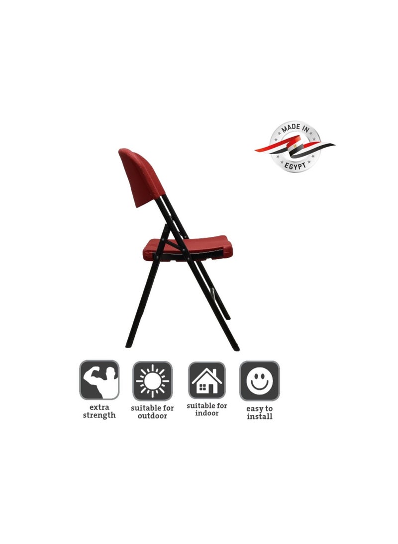 SunBoat Commerce ‎2 Pieces Pack ‎Portable folding chairs - red color - Image 3