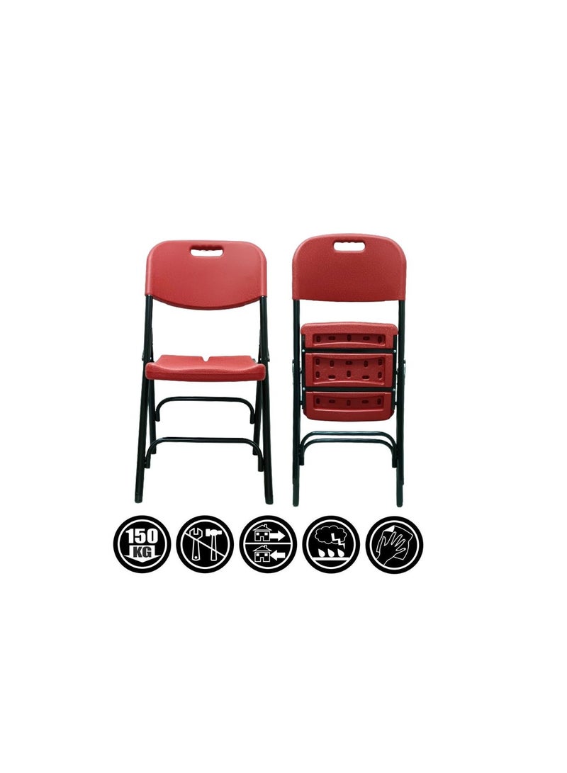 SunBoat Commerce ‎2 Pieces Pack ‎Portable folding chairs - red color - Image 4