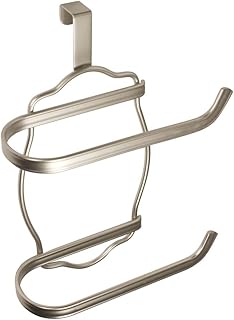 iDesign York Lyra Steel Over-the-Tank Toilet Paper Storage Dispenser - 7" x 4" x 9.5", Satin - Image 1