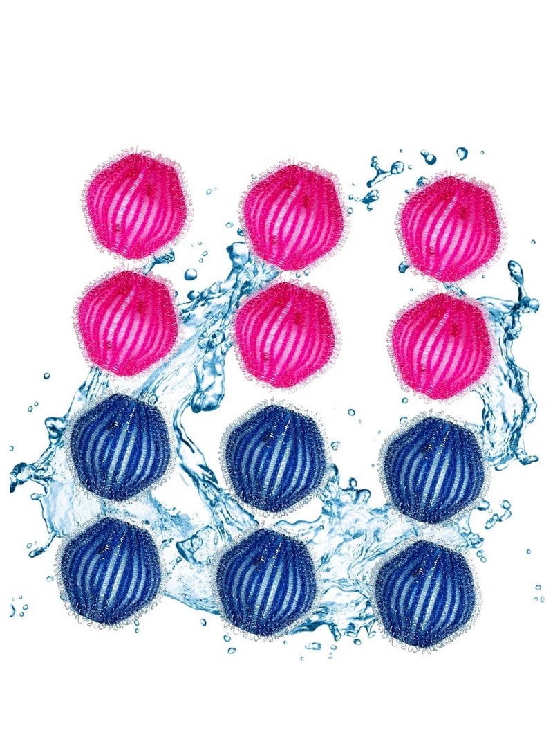 12 Pack Pet Hair Remover For Laundry Non-Toxic Lint Remover Washing Balls Reusable Dryer Balls Pet Hair Dryer Ball Lint Remover for Laundry Pet Fur Remover for Laundry - Image 1