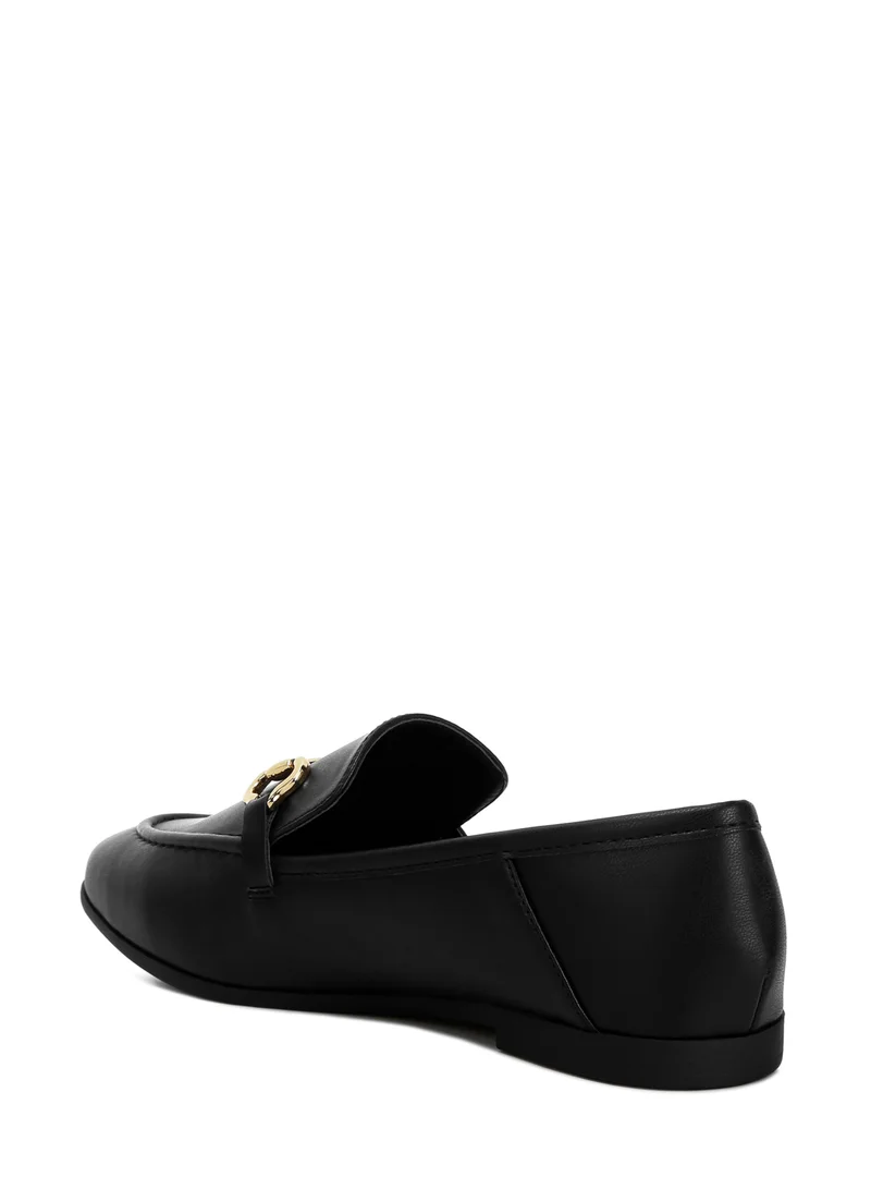 London Rag Horsebit Embellished Loafers in Black