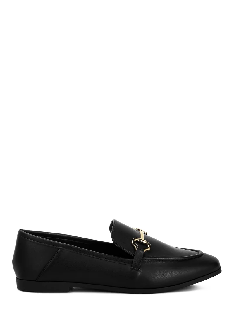 London Rag Horsebit Embellished Loafers in Black
