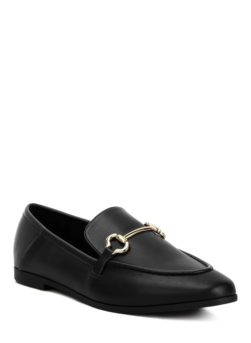 London Rag Horsebit Embellished Loafers in Black