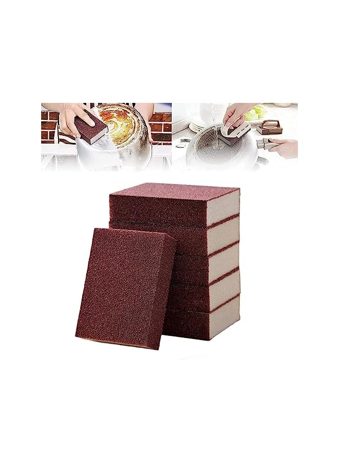 Goodern 6 Pack Nano Carborundum Sponge Set,Emery Sponge Brush Eraser Scrub,Reusable Kitchen Cleaning Sponge for Removing Rust Pots&Pans Cleaning Sponge,Household Stainless Steel Cleaning Tools - Image 2