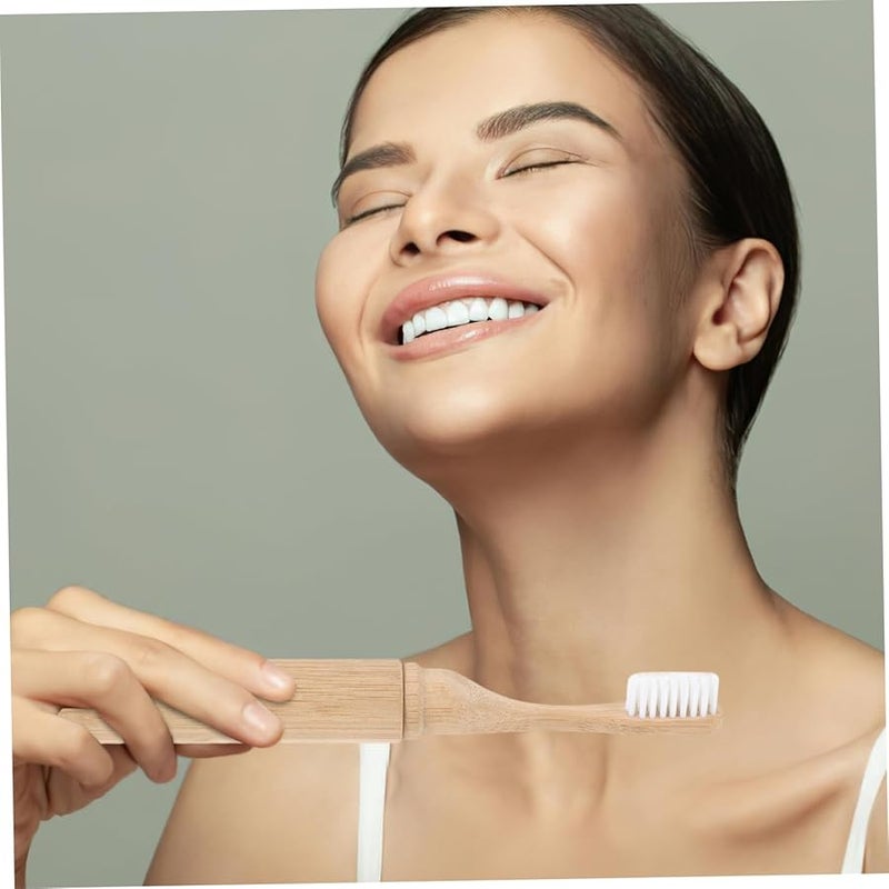 Bamboo Toothbrush Travel Cover Portable Case Soft Bristles - Image 5