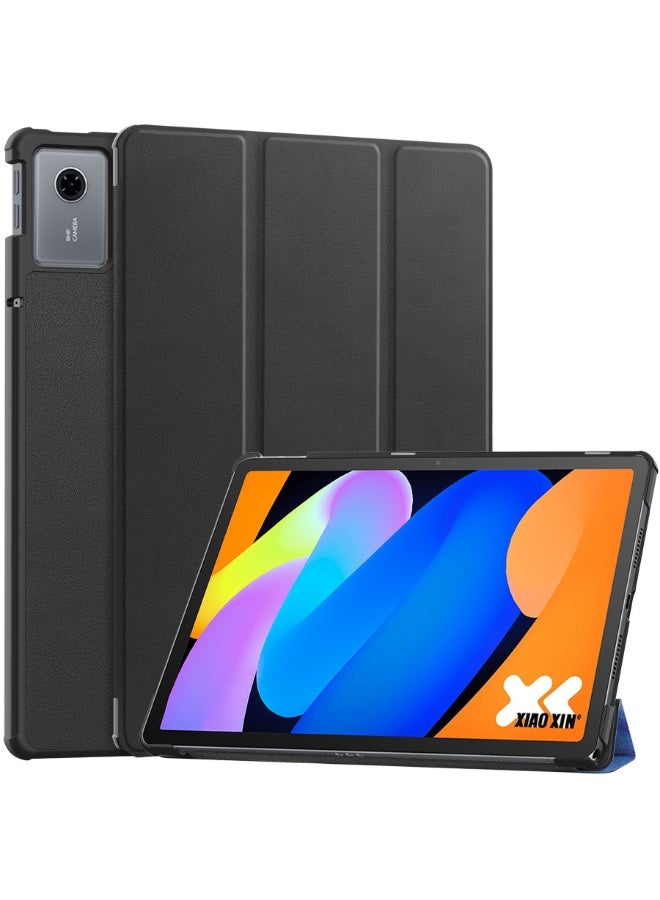 عام متوافق مع Lenovo Xiaoxin Pad 11 11 بوصة 2025 (TB335FC)، غلاف لوحي ذكي ثلاثي الطي، صدفة خلفية من البلاستيك الصلب رفيعة، غلاف فوليو متعدد زوايا المشاهدة مع حامل. - Image 1