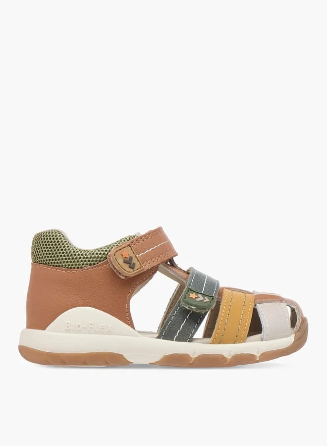 Barefeet Colourblock Strap Sandals with Hook and Loop Closure