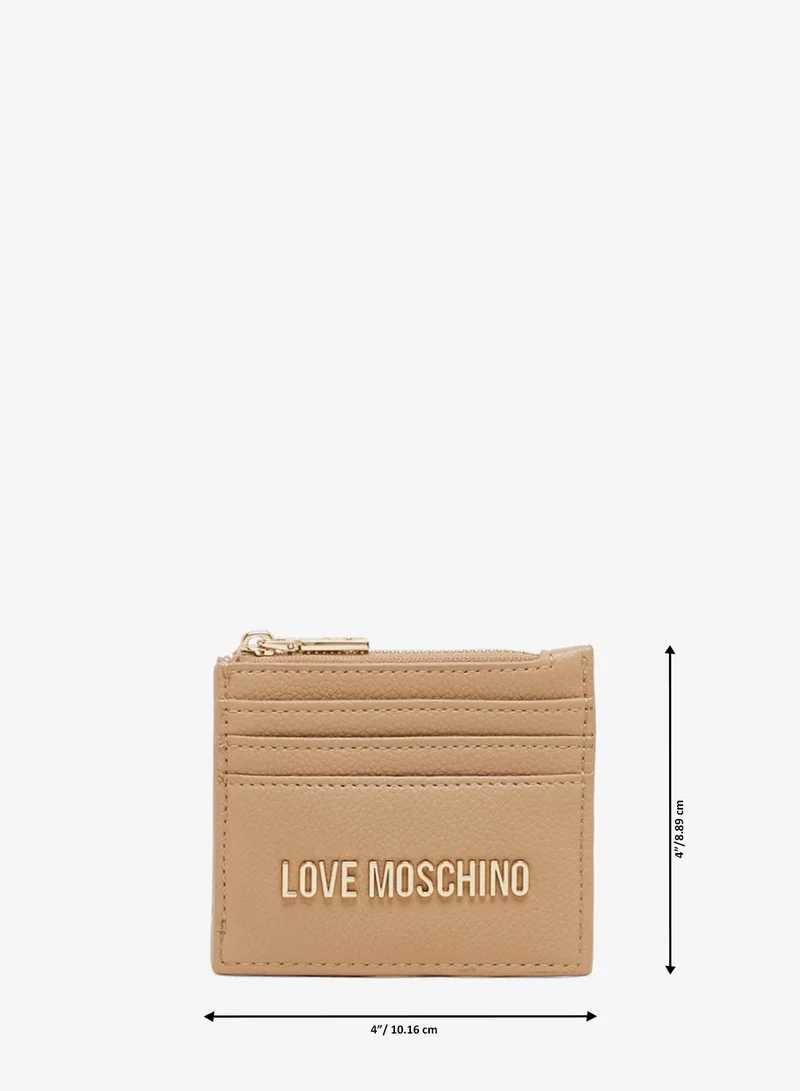 Love Moschino Zip through logo wallets