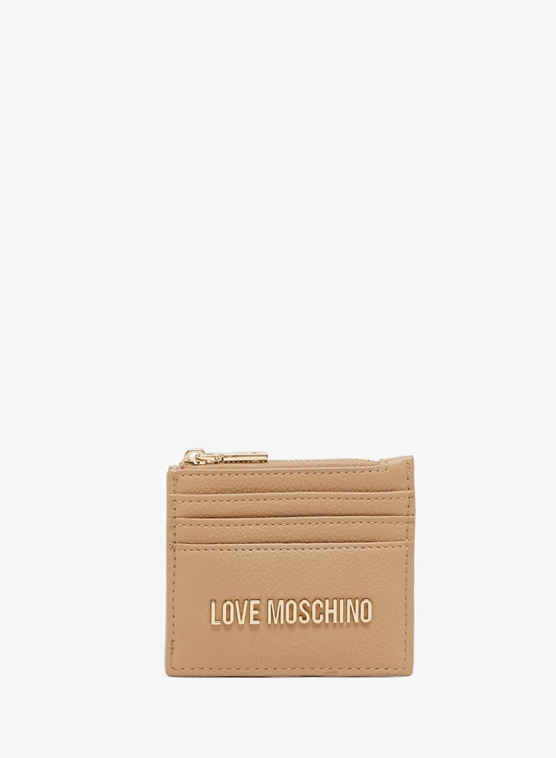 Love Moschino Zip through logo wallets