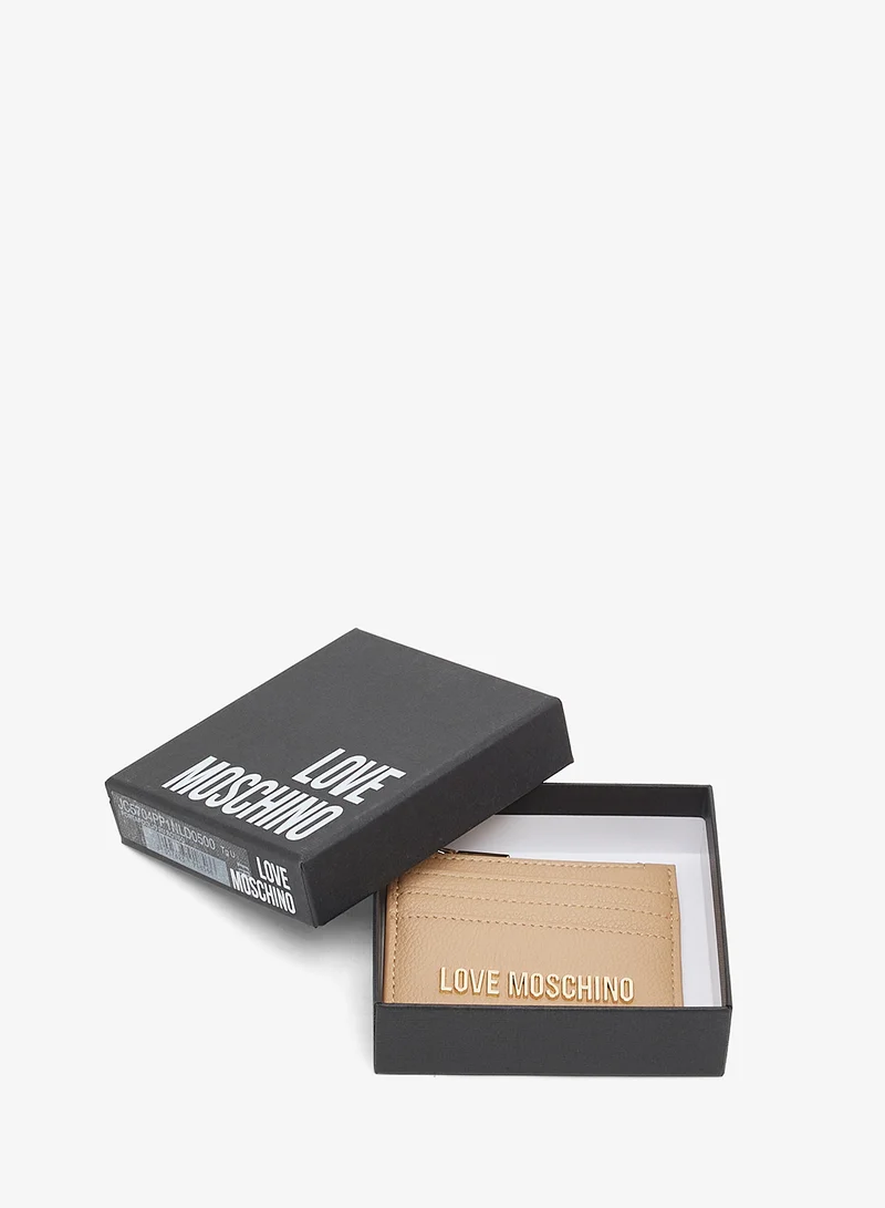 Love Moschino Zip through logo wallets