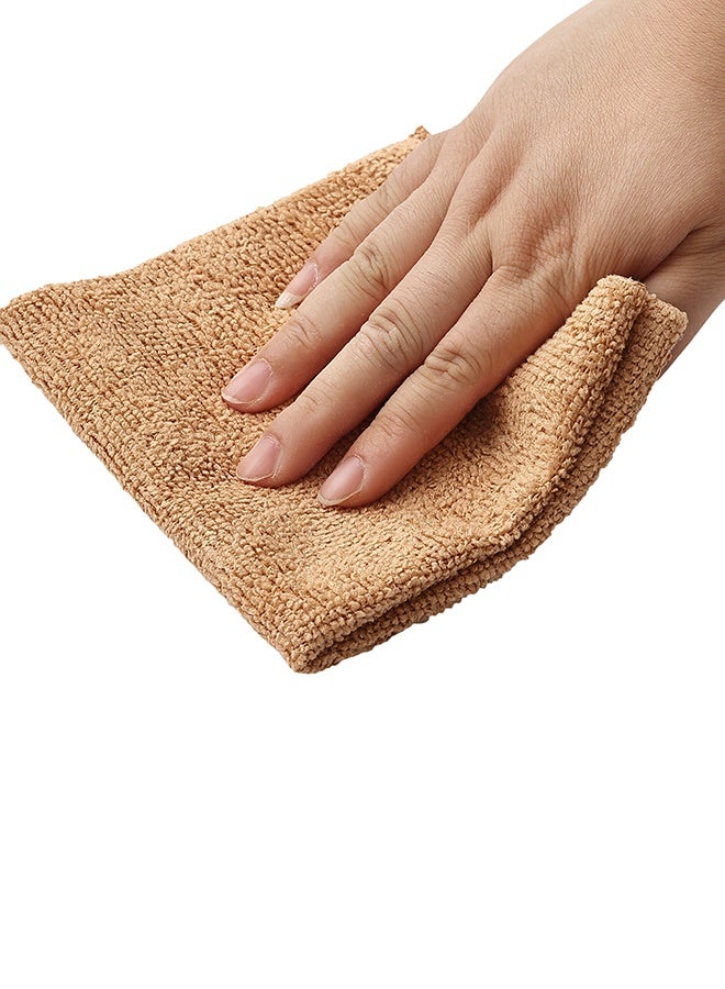 LAWAZIM Cleaning Wipers Roll - 20 Piece 25x25cm Beige- Washable & Reusable Tear-Away Microfiber Cleaning Towels with Lint-Free Design - Ideal for Kitchen, Dishes, Car, Glass, and Surface Cleaning - Image 5