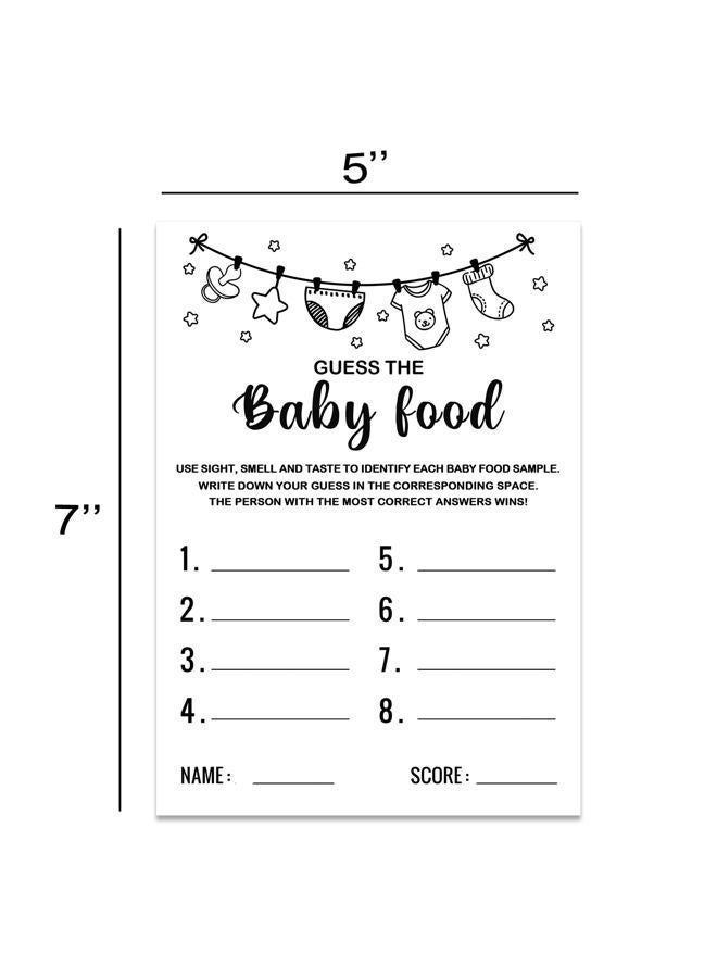 Misaidou Baby Shower Game, Guess the Baby Food Baby Shower Game, Gender Reveal Party Supplies, Baby Shower Decorations, Baby Shower Party Games Supplies & Activities, 30 Game Cards Included - Image 2